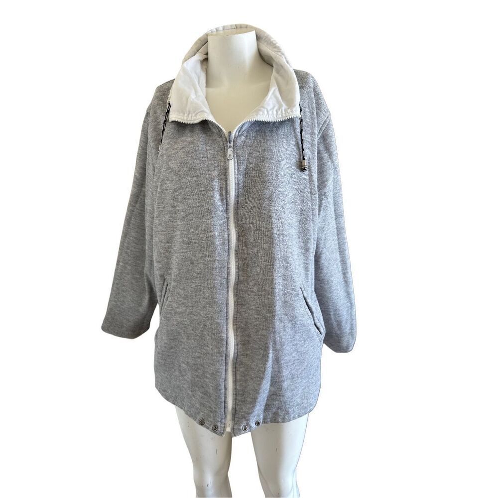 CS Classic Large grey sports jacket 90s adult unisex reversible white